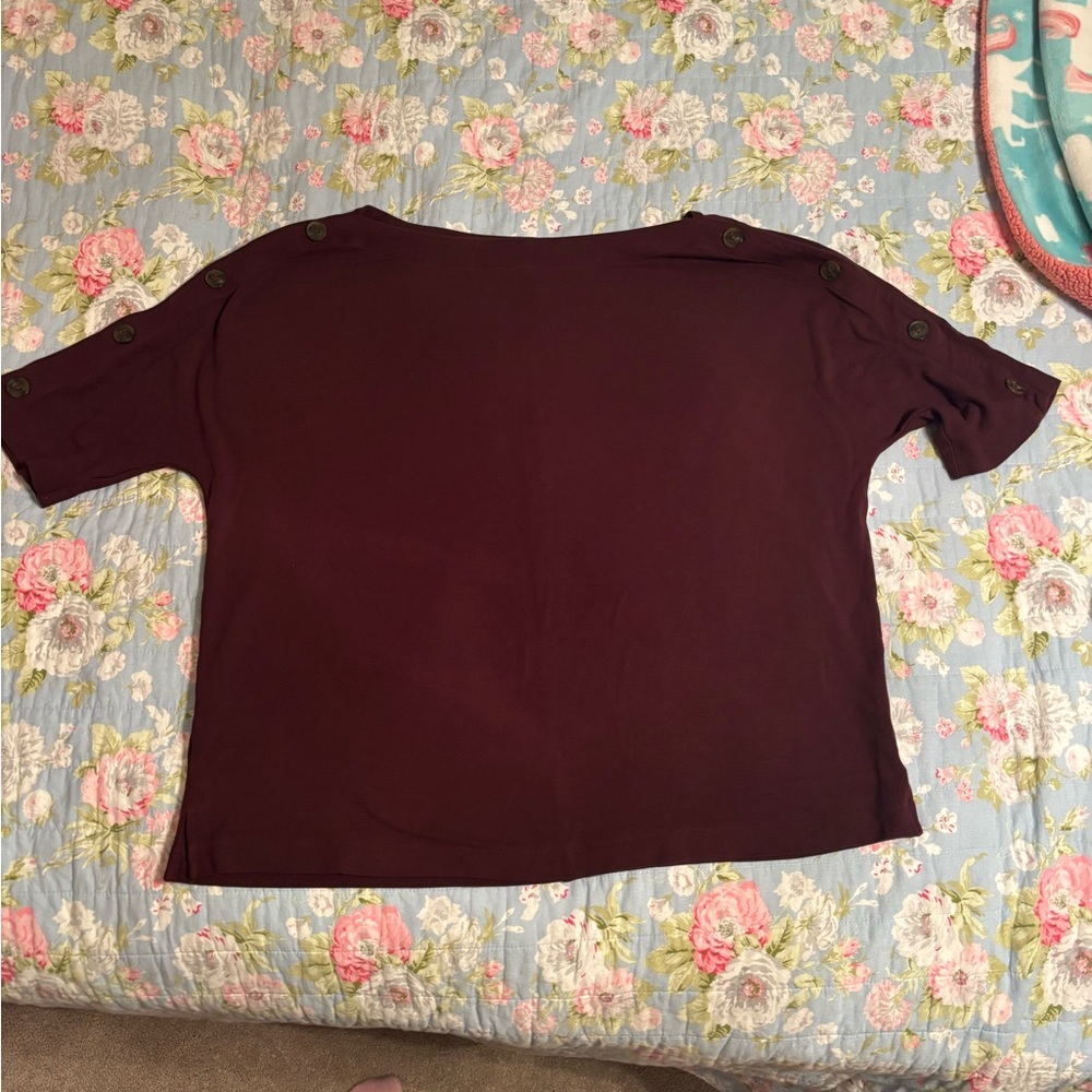 Ann Taylor Factory Button-Detail Top - size xl